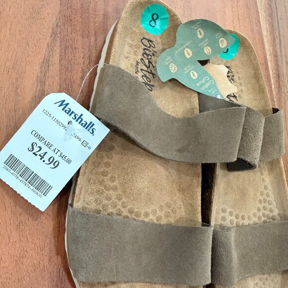 Size 8 Biostep Sandals - brown suede double strap - NWT - Picture 2 of 6